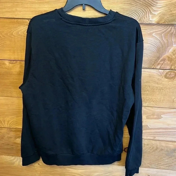 Hugo Boss Mens Black Sweatshirt LG Red Logo Warm Casual Streetwear Y2K Retro - Picture 8 of 8